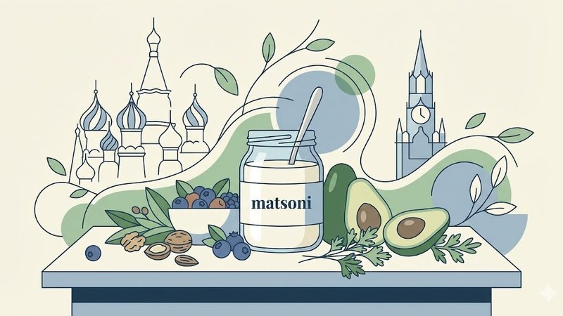 Современная иллюстрация мацони для вегетарианцев, тренды московской кухни 2026 года.